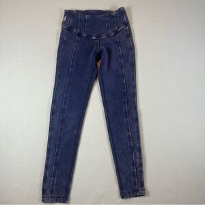 FP Movement Free People Good Karma Acid Wash Leggings Blue XS